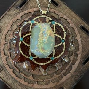 Third Eye Pinecone Pendant Ethiopian Opal